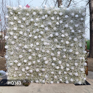 Wholesale <b>Artificial</b> Silk Flower Wall Graduation Wedding Back School Easter Home Decor-Customizable Size 8ftx8ft Flower wall - Product Image 3