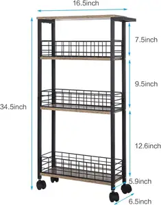 Ménage rotatif multicouche rond en couches unité support sur pied étagère de cuisine 4 niveaux mobile maison stockage chariot utilitaire tr