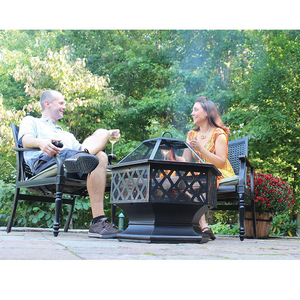 Acier forgé dernière conception Patio <span class=keywords><strong>jardin</strong></span> <span class=keywords><strong>Barbecue</strong></span> hexagone foyer extérieur <span class=keywords><strong>barbecue</strong></span> <span class=keywords><strong>cheminée</strong></span> avec écran d'étincelle - Product Image 2