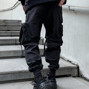 Pantalon cargo unisexe, streetwear personnalisé, vêtements techniques fonctionnels, multi-poches - Product Image 3
