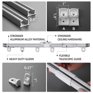 <span class=keywords><strong>Rail</strong></span> de rideau télescopique extensible en gros, vente chaude, <span class=keywords><strong>rail</strong></span> coulissant réglable pour stores et <span class=keywords><strong>rideaux</strong></span> - Product Image 6
