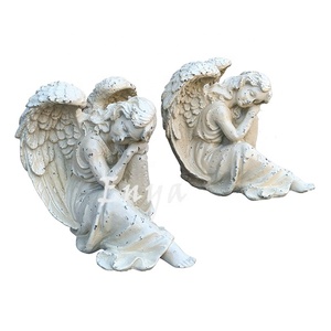 Tuin Ornament Cherub Fee Slapende Gietijzeren Engel Garten Metalen Ijzeren Handwerk Beeld Sculptuur Terras Buiten - Product Image 4