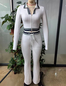 M8178 - Nuovi arrivi alla moda, giacca corta e pantaloni coordinati, tuta da donna in due pezzi, <span class=keywords><strong>abbigliamento</strong></span> per il tempo libero - Product Image 6