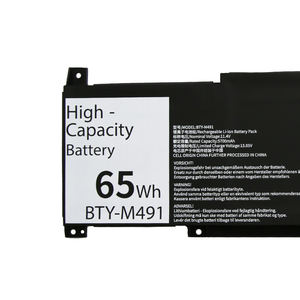 BTY-M491 65Wh Replacement Laptop <b>Battery</b> <b>Pack</b> for MSI MS-1551/1552/1563 Stealth 15M Notebook <b>Battery</b>-in Stock Black - Product Image 3