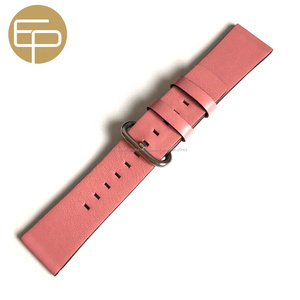 Cuadrado Rosa cola de 12 14 16 18 20 22 24mm cómodo suave napa genuina becerro cuero reloj banda negro con el lado pintado - Product Image 4