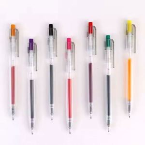 Retro <b>Multi</b>-Colour Push Action Neutral <b>Pen</b> Combination Student Gel Ink <b>Pen</b> Blue Sign Water-Based Ink Office Stationery Supplies - Product Image 5