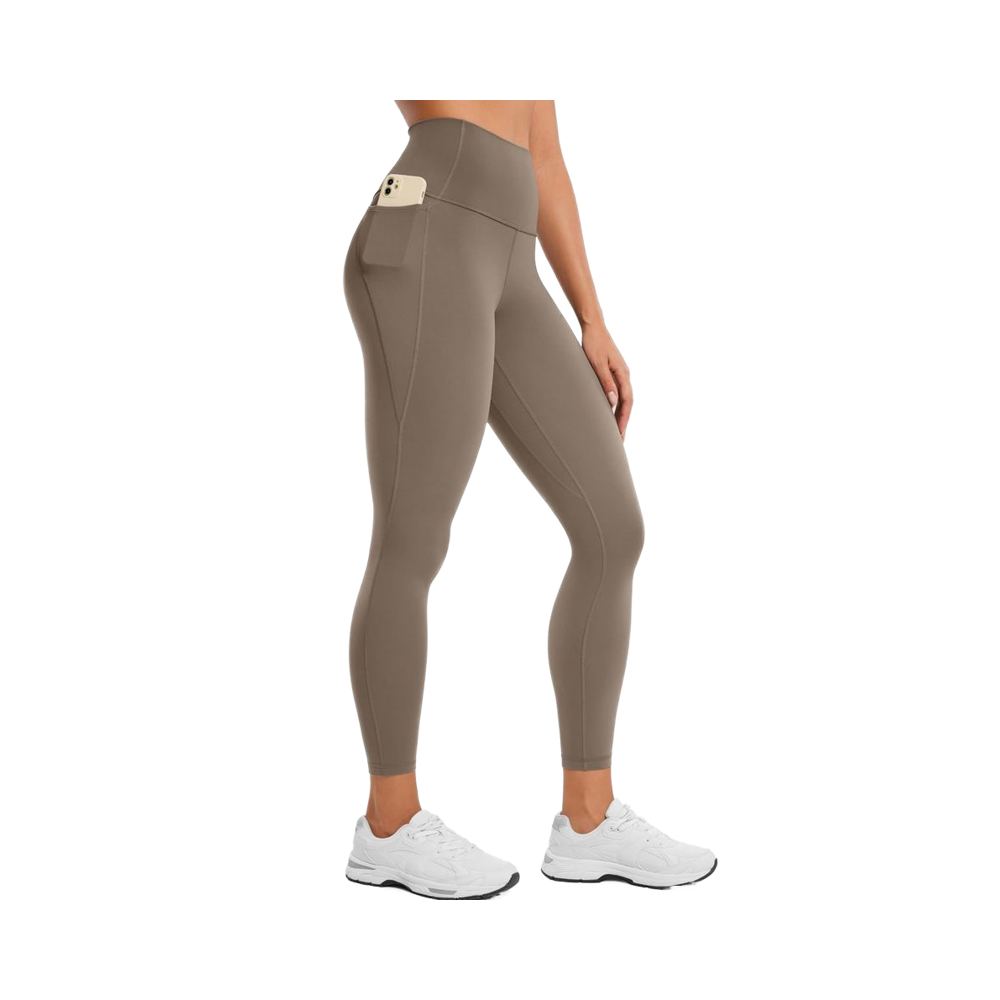 CRZ YOGA Butterluxe Vintage Velour Workout Leggings with Pockets 25''-High Waisted Gym Women's Yoga Pants Buttery Soft