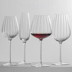 <strong>Wholesale</strong> Clear Ribbed Goblet Glass for Wine <strong>Champagne</strong> <strong>Flute</strong> Water - Product Image 1
