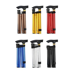 Canne pliante en métal, bâtons de marche télescopiques, bâtons de randonnée en aluminium pour personnes âgées - Product Image 1