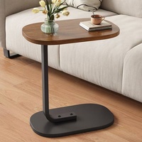 Table basse mobile minimaliste moderne avec plateau en bois et structure en métal, meubles de salon pour chambre à coucher, usage domestique
