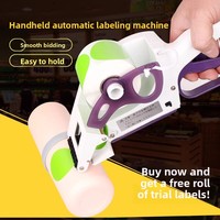 Machine d'étiquetage manuelle rapide et compacte pour bouteilles rondes – Gadget d'étiquetage adhésif