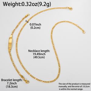 Collier en acier inoxydable plaqué or 18 carats, chaîne à maillons tendance, clavicule, pour anniversaires, bijoux de mode bouddhiste, unisexe, naturel - Product Image 6