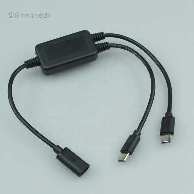 USB C HUB Cable 2 Port Type C 1 to 2 Y Splitter Cord Data and Power
