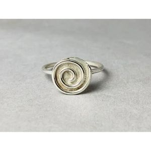 Bagues en spirale en argent fin avec pierre naturelle Design d'empilage créatif pierre de diamant pour l'usure quotidienne des femmes bijoux fins - Product Image 2