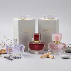 Aikun - Set de Regalo de Perfume de 100 ml con Logotipo Personalizado en Lámina Dorada sobre Vidrio de Diamante, Aroma Duradero, Bajo MOQ, para Marcas Emergentes - Product Image 1
