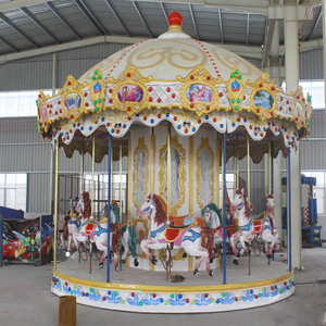 Manège de luxe européen pour enfants, 16 places, avec chevaux rotatifs, en métal, pour parcs d'attractions, centres commerciaux, intérieur et extérieur - Product Image 3