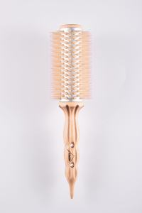 แปรงม้วนผมหน้าม้าเซรามิกระดับพรีเมี่ยมเครื่องมือจัดแต่งทรงผมทรงกลมขนาดเล็กพร้อมขนแปรงหมูป่าสำหรับแต่งขอบและความร้อน (ขนาดพกพา) - Product Image 5