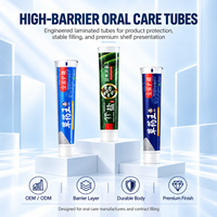 Tubes de dentifrice laminés ABL mats 100 ml, emballage vide en aluminium et plastique, bouchon à vis, impression UV, logo personnalisé