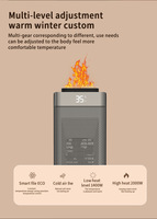 Flamme simulée 3D et protection contre le basculement de l'humidificateur 2000w 2 en 1 Ptc ventilateur chauffant et ventilateur de refroidissement de la tour pour la pièce
