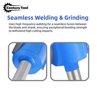 1/4'' 6mm Shank Blue Straight Router Bit Alat Pemotong Kayu Lapisan AlTiN Face Mill End Mill OEM