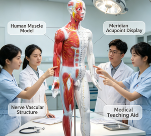 Modello di Agopuntura TCM a Corpo Intero da 178 cm, Manichino con Meridiani Umani e Punti di Agopuntura Chiaramente Indicati per Formazione in Medicina Cinese - Product Image 1