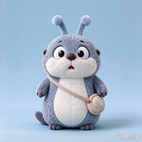 Fabrication sur mesure de jouets en peluche AI personnalisés ODM/OEM, adorables escargots bleus en peluche, poupées en peluche, vente en gros de jouets en peluche sur mesure