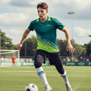 Ensemble de maillots de football personnalisés à impression numérique intégrale, respirant et à séchage rapide, pour match et entraînement - Product Image 1