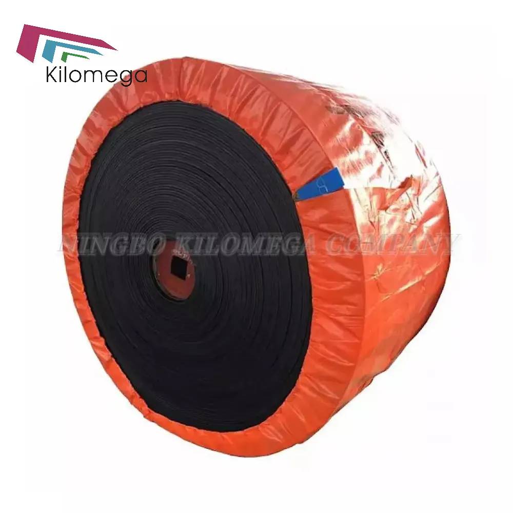 Heat Fire Abrasion Resistant fabric Transport 1200mm EP Rubber Conveyor Belt For stone Crusher