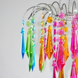 Decorazione evento colore arcobaleno ornamento acrilico <span class=keywords><strong>perline</strong></span> a buon mercato lampadari <span class=keywords><strong>paralume</strong></span> - Product Image 3