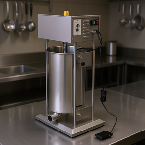 Machine à farcir les saucisses 10L en acier inoxydable, électrique 120W 110V, remplisseur de viande commercial avec 4 tubes, modèle D0100H71NNT pour usage industriel - Product Image 2