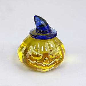 Figuras <span class=keywords><strong>de</strong></span> Cristal K9 al por Mayor, Calabaza Espeluznante con Sombrero <span class=keywords><strong>de</strong></span> Bruja, Adornos <span class=keywords><strong>de</strong></span> Cristal para Halloween, Juego Surtido - Product Image 5
