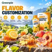 Gel énergétique au miel Greenpie, sachet individuel, formule aromatisée personnalisée, gel énergétique au miel