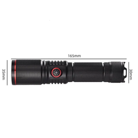 USB-C Rechargeable Haute Puissance Zoom Tactique Torche Lumière Longue Portée Blanc Laser LED Lampe de Poche Fonction Lumineuse IP65 Urgences
