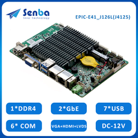 Carte mère EPIC-E41_J126L Celeron J4125 J4105 Dual Lan Sim Slot avec processeur et câble LVDS, format Mini ITX