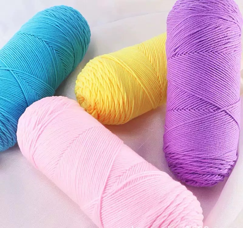 5ply 200 г хлопок акриловая смесь Пряжа Вязание крючком молоко хлопчатобумажная пряжа