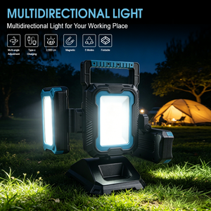 Foldable&amp;Rotatable Magnetic <strong>LED</strong> Work Light with 4400mAhBattery PortableWork Lights For, Car Repair, Construction, Emergency Use - Product Image 1