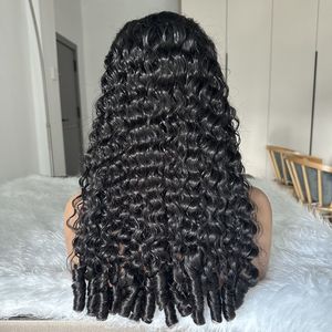 Pelucas frontales de encaje Hd 13*4 prearrancadas, pelucas de cabello indio, cabello rizado, sin cola, rizo birmano, compra a granel, pelucas de cabello humano para mujeres negras - Product Image 1