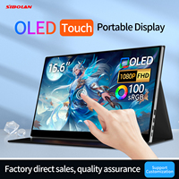 SOBOLAN 15.6 pouces écran tactile Portable 1080P USB-C HDR OLED écran tactile moniteur double haut-parleurs Premium