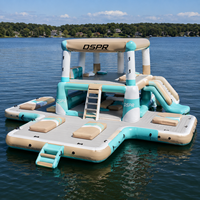 Plateforme flottante gonflable en EVA avec surface antidérapante, pont pneumatique en PVC Drop Stitch pour lac, océan, yacht, jet ski et fêtes