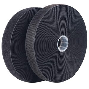 Rouleau de bande auto-agrippante écologique en nylon à coudre, noir et multicolore, pour sacs, vêtements et chaussures - Product Image 1