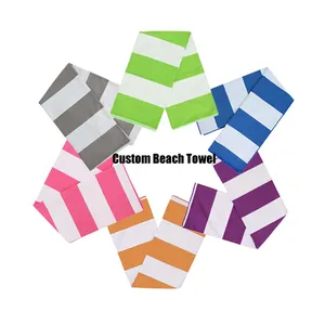 Toalhas de praia Huiyi baratas, toalhas de praia resistentes a areia, toalha de microfibra personalizada com logotipo, venda direta da fábrica