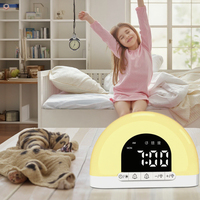 Réveil intelligent avec simulateur d'aube et lumière de réveil, horloge de table en forme de coquille, OEM ODM personnalisable, pour la relaxation et le sommeil, usage domestique pour bébé