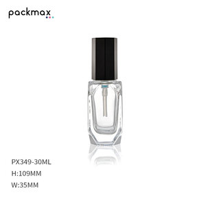 30ml transparent glass refillable bottle with press pump — suitable for <b>sunscreen</b>, primer, lotion, and serum - Product Image 2