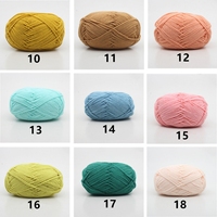 Laine à Tricoter et Fil à Crocheter Lisse en Fibre de Lait 4 Fils, 50g, Coton de Lait pour Tricot à la Main