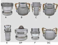 Acoplamientos de Aluminio/Acero Inoxidable Tipo A B C D E F DC DP, Conector Rápido CamLock/Groove, Acoplamiento Rápido para Mangueras