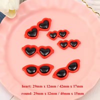 Sac de 100 rond été coeur lunettes de soleil dos plat résine Cabochons bricolage artisanat pour Souvenirs Style artificiel