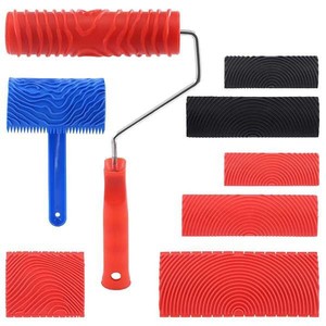 Gran oferta, juego de 6 piezas de grano de madera de caucho, herramienta de dibujo de textura de madera para pintura artística - Product Image 3