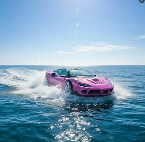Nouveau design Jet Car, moteur à essence, pont flottant, bateau de course haute vitesse, moteur sans entretien, coque en fibre de verre - Product Image 4