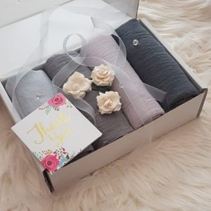 Écharpe en mousseline pour Ramadan Eid mubarak, cadeau pour tête, Hijab musulman, boîte de abonnement - Product Image 5