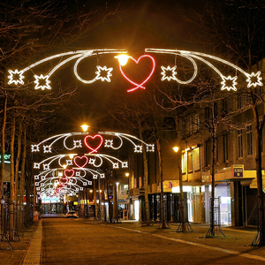 Instalación de Luces Cruzadas para Calles, Zonas Comerciales Urbanas, Eventos y Decoración Nocturna Temporal - Product Image 1
